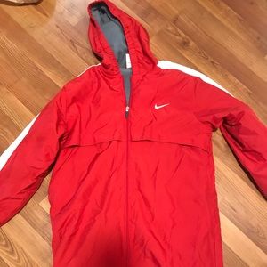 Red Nike Swim Parka